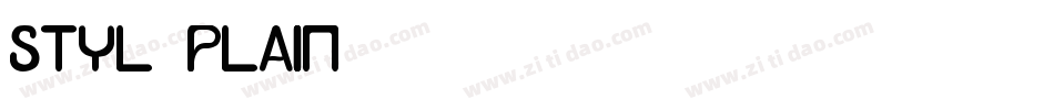 Styl Plain字体转换